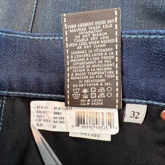 7 For All Mankind Standard Straight Jeans Style ATA519353A Size 32 - Picture 8 of 12